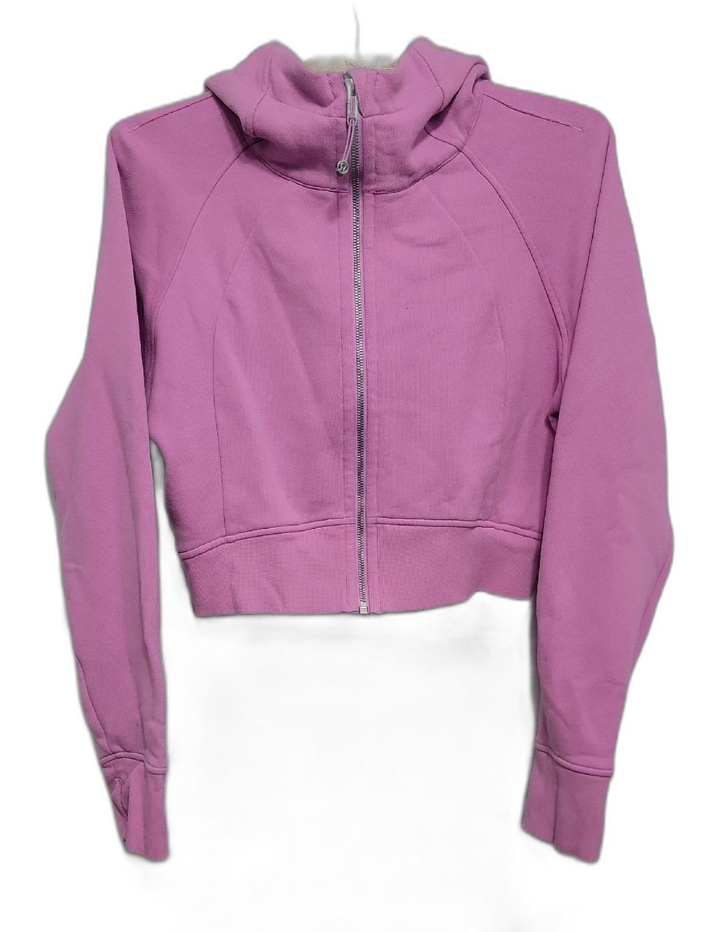 lululemon athletica Cropped Zip Hoodie Jacket in Orchid Pink